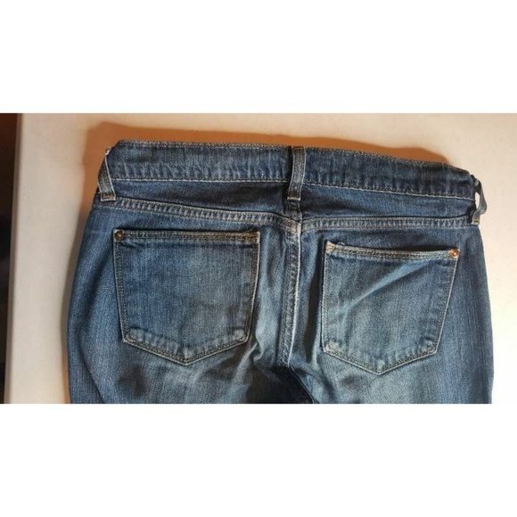 Womens Old Navy The Fllirt Stretch Size 4 Blues Jeans Distressed Raw Hem - Picture 2 of 10